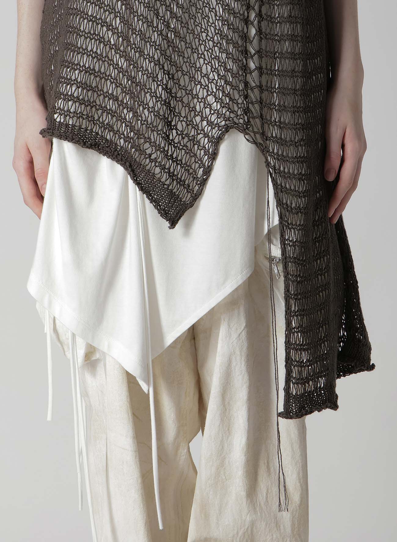 Asymmetrical Sleeveless Knit Top - Trendy Damaged Processed Design for Women | Perfect for Casual Outings, Parties & Streetwear Fashion