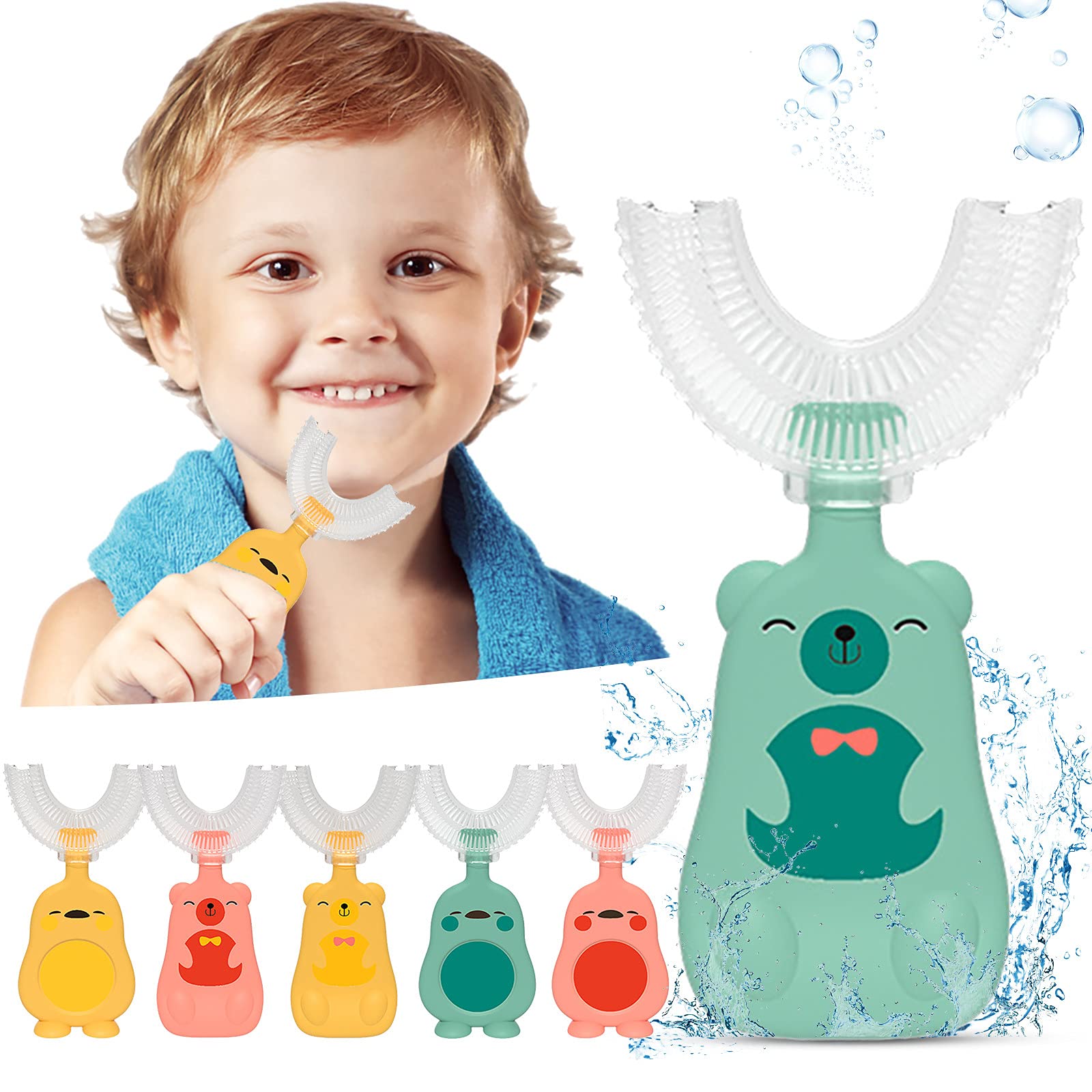 Kids U-Shaped Toothbrush - Soft Silicone Manual Training Toothbrush for Children | Food-Grade 360° Teeth Cleaning Tool | Perfect for Toddler Oral Care & Early Dental Hygiene Training