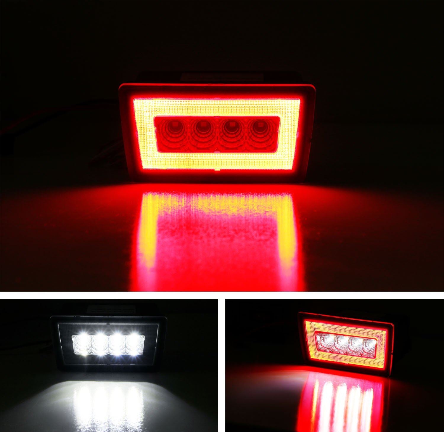 3-in-1 LED Rear Fog Light with Clear Lens & Red Reflector for Subaru Impreza WRX Crosstrek - Enhanced Visibility & Safety for Night Driving & Bad Weather Conditions