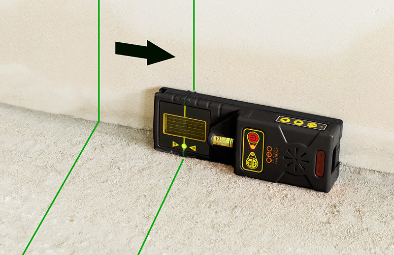 Geo FENNEL EasyTRACK Self-Leveling Line Laser Level - Professional Cross-Line Laser for Construction, Carpentry, and Tile Installation (Indoor/Outdoor Use)