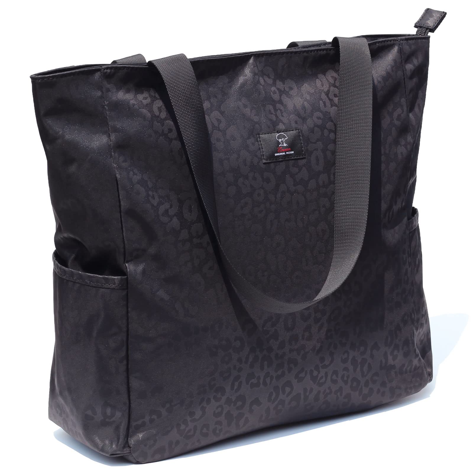 ESVAN Large Waterproof Tote Bag for Women - Floral Print Gym, Beach, Travel & Everyday Shoulder Bag - Durable & Stylish Carryall for Work, Shopping, Yoga & Outdoor Activities
