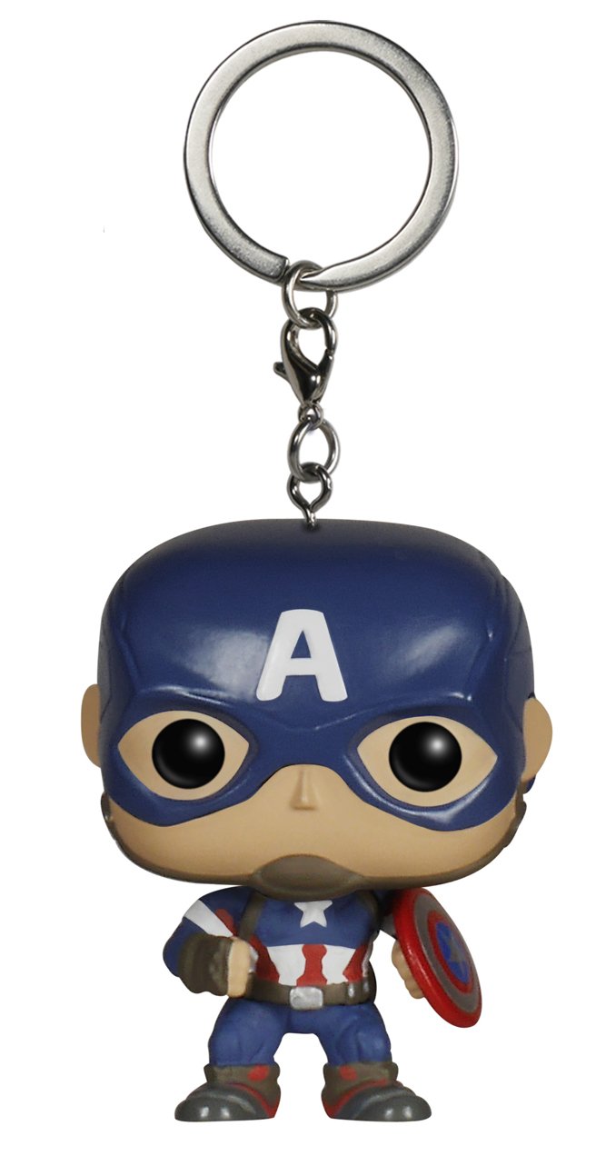 Funko Pocket Pop Keychain - Marvel Avengers Captain America Action Figure Keychain | Collectible Toy for Fans | Perfect for Backpacks, Keys, and Gifts
