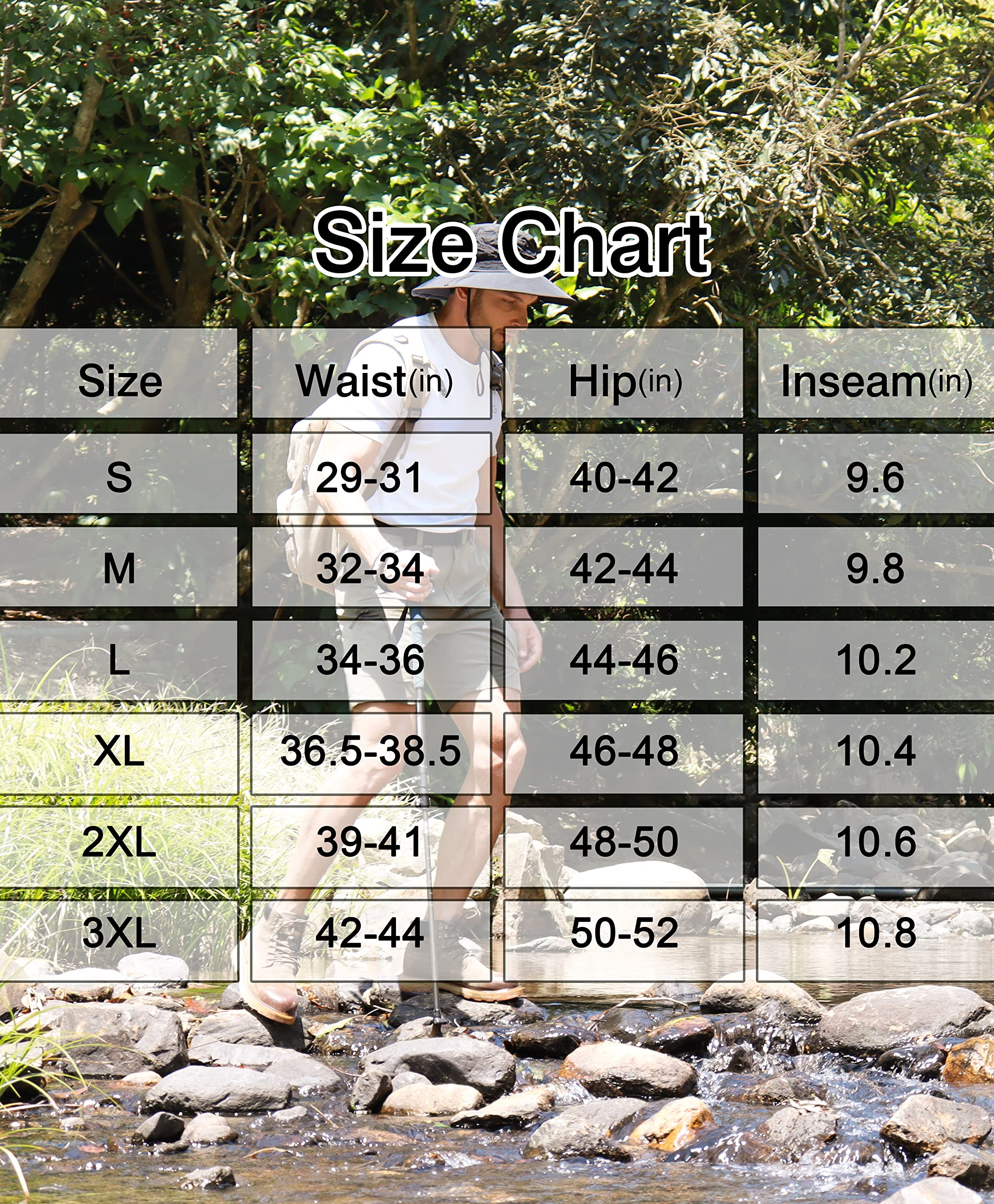 Viodia Men's Hiking Cargo Shorts - 6 Pockets Quick Dry Lightweight Stretch Outdoor Shorts for Fishing, Golf & Camping | Perfect for Summer Adventures & Active Lifestyles