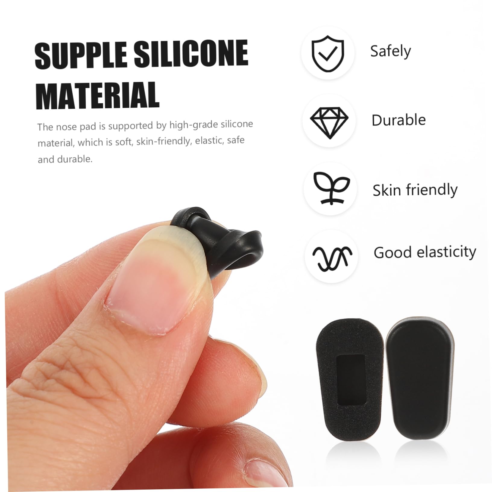 Gogogmee 12 Pairs Silicone Nose Pads for Glasses - Comfortable Anti-Slip Eyewear Accessories for Optical Frames - Perfect for Reading, Working & Daily Use