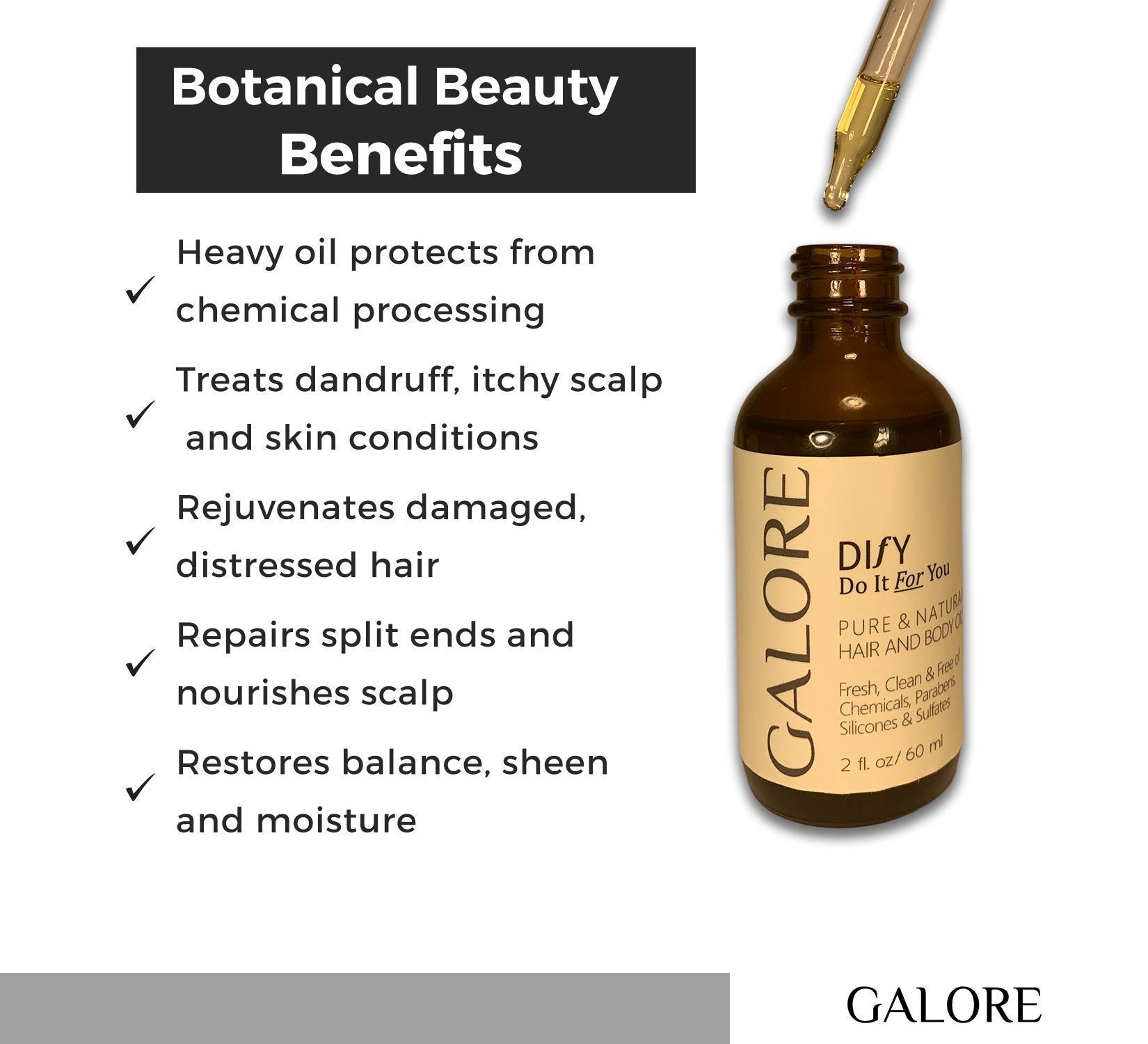 Premium Olive Oil Hair & Scalp Treatment for Hair Loss & Breakage - Vitamin E Enriched Pure Olive Oil with Essential Oils - Repair Damaged, Frizzy, Dry & Curly Hair - Natural Hair Growth Serum by GALORE Naturals - Perfect for Daily Hair Care & Deep Conditioning Treatments