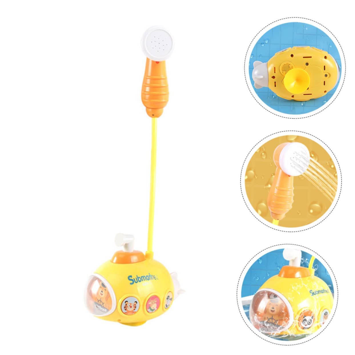 VICASKY 3-Piece Kids Bath Toys Set - Electric Water Sprayer Animal Shower Toys for Toddlers, Fun Bathtime Playtime for Boys & Girls (Yellow Plastic) | Perfect for Bath Time, Pool Parties & Outdoor Water Play