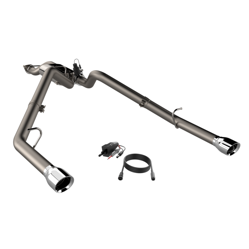 2019-2024 Ram 1500 QTP Screamer Split Rear Exit Cat-Back Exhaust System - Performance Upgrade for Trucks, Off-Road & Street Racing