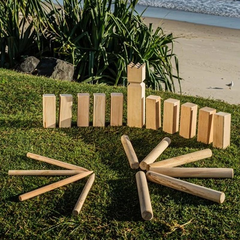 Premium Kubb Viking Lawn Game Set - Outdoor Backyard Tossing Game for Family, Friends & Parties - Perfect for Picnics, BBQs, Camping & Beach Fun