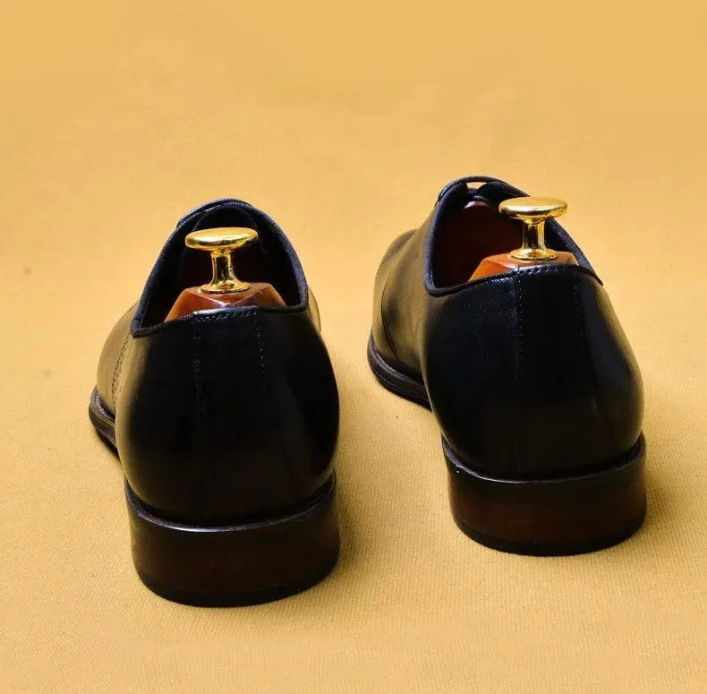 Premium Men's Dress Shoes - Salvatore Genuine Leather Oxford Shoes for Business, Formal & Wedding Events