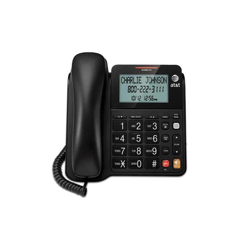 Large Button Corded Desk Phone for Home & Office - Easy-to-Use Landline Telephone with Big Buttons for Seniors & Visually Impaired - Perfect for Home, Office, and Elderly Care Facilities