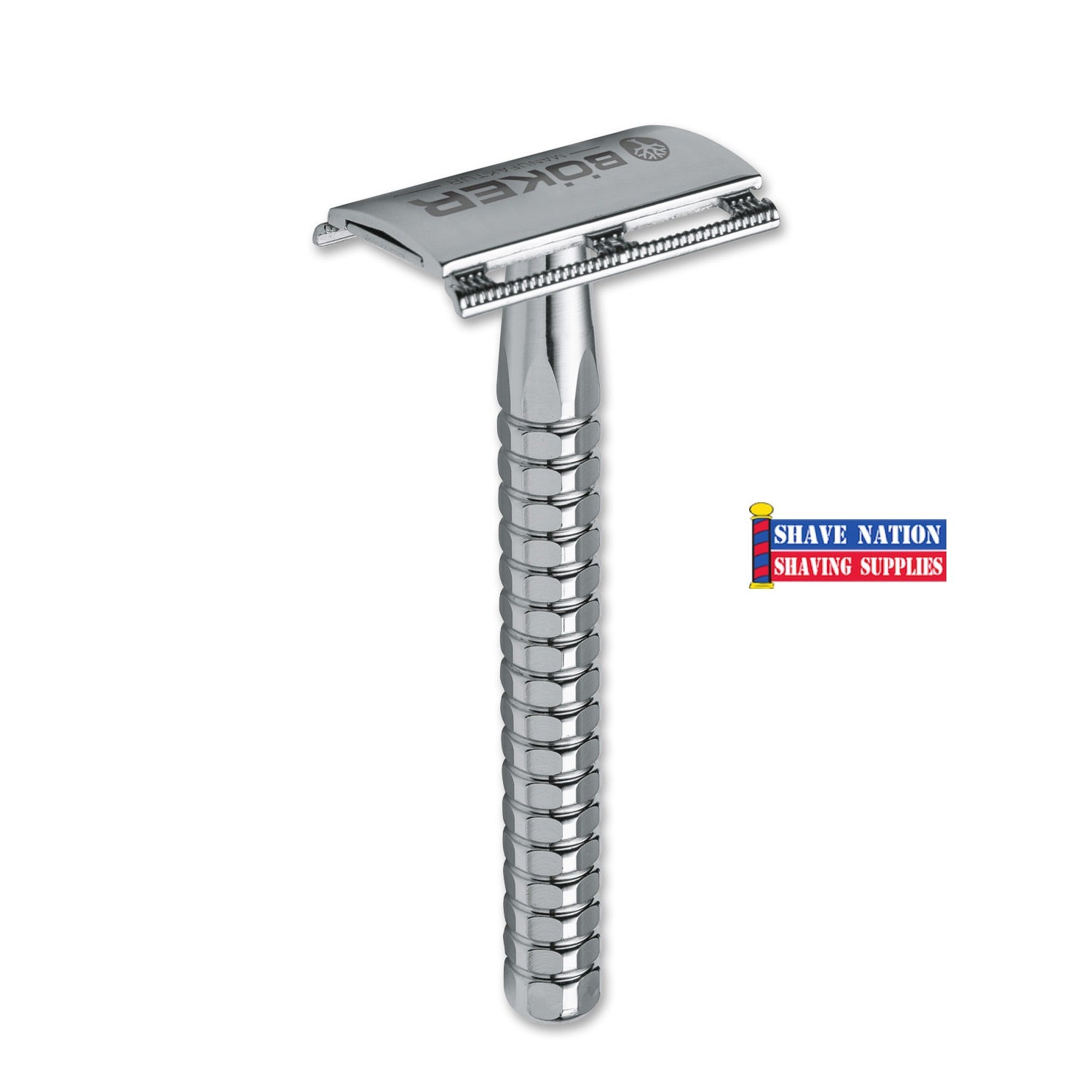 Boker Low Profile Closed Comb Safety Razor for Men - Premium Stainless Steel Shaving Razor with Ergonomic Handle - Perfect for Travel & Daily Shaving Routine