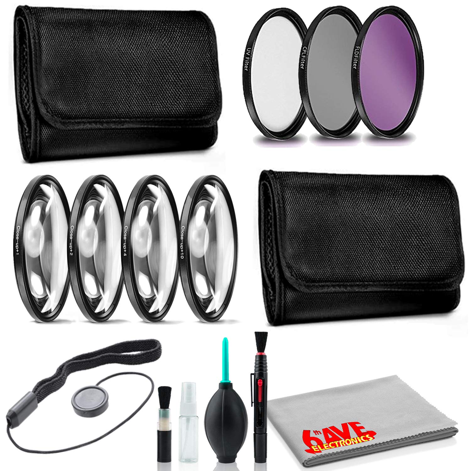 40.5mm Filter Kit Bundle with Close-Up Lens, Cleaning Kit & Accessories – Perfect for DSLR, Mirrorless Cameras & Photography Enthusiasts