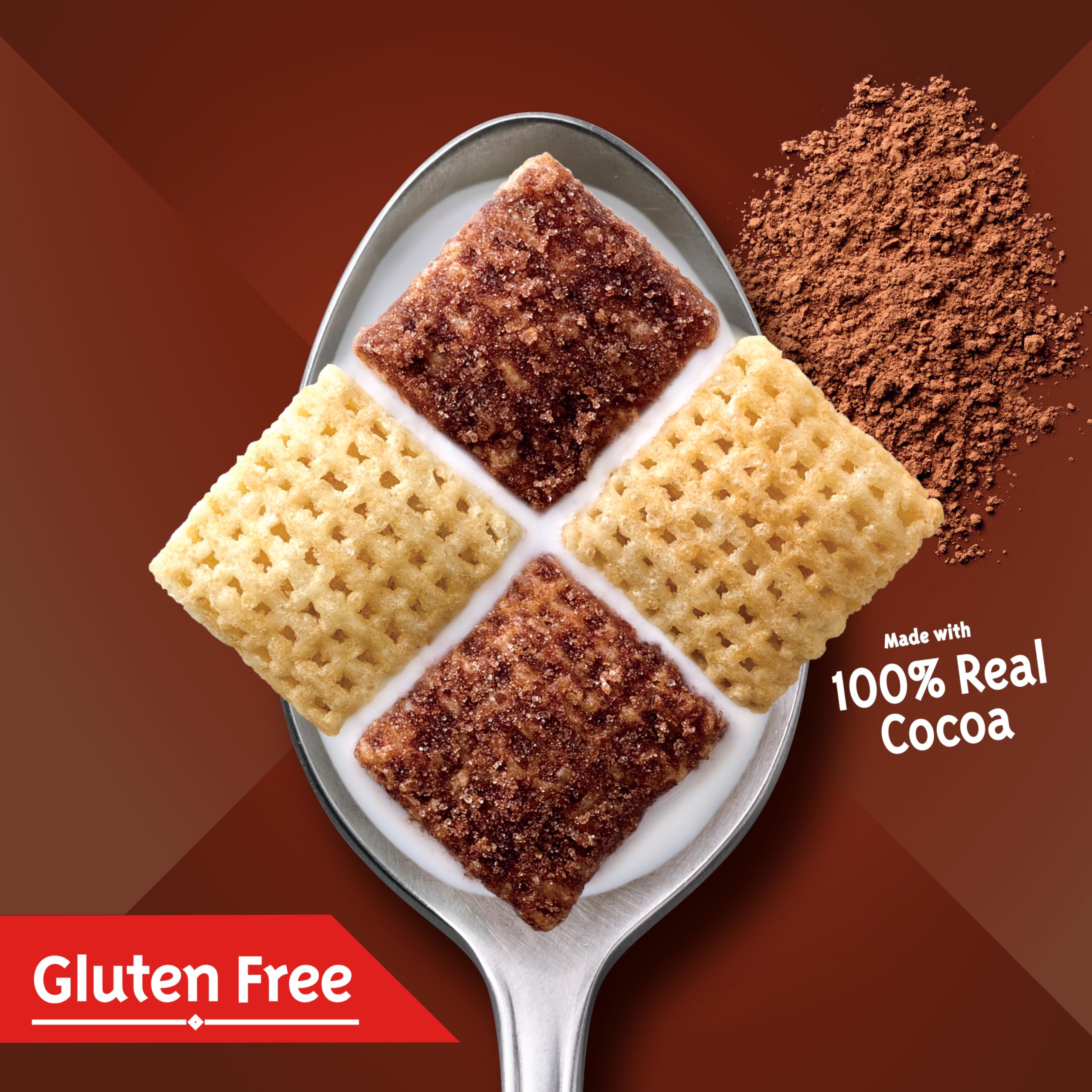 Gluten Free Chocolate Chex Cereal - Whole Grain Breakfast Cereal, Family Size 20.3 oz - Perfect for Quick Breakfasts, Snacks & Family Gatherings