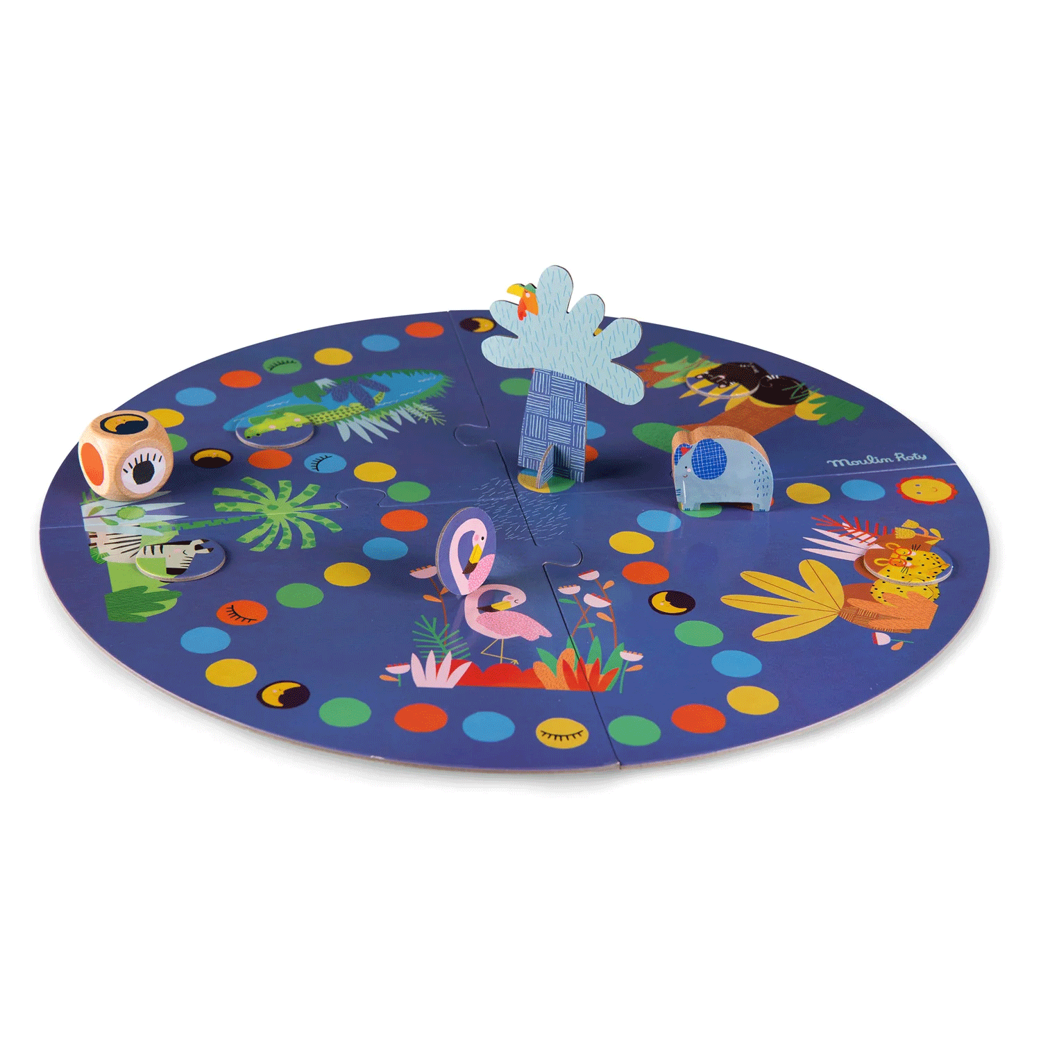 Moulin Roty Les Toupitis Au Dodo Cooperative Board Game for Kids - Fun Family Strategy Game for 2-4 Players Ages 4+, Perfect for Family Game Nights & Preschool Learning Activities