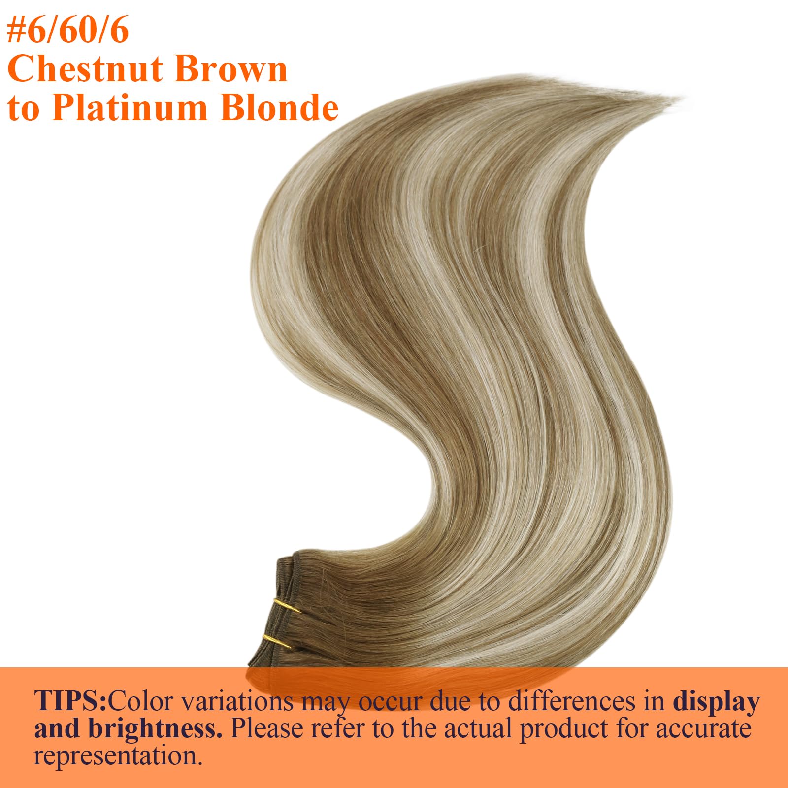 20 Inch Full Shine Human Hair Extensions - 100% Real Human Hair Sew-In & Balayage Tape-In Extensions for Volume & Length - Perfect for Weddings, Parties & Daily Styling
