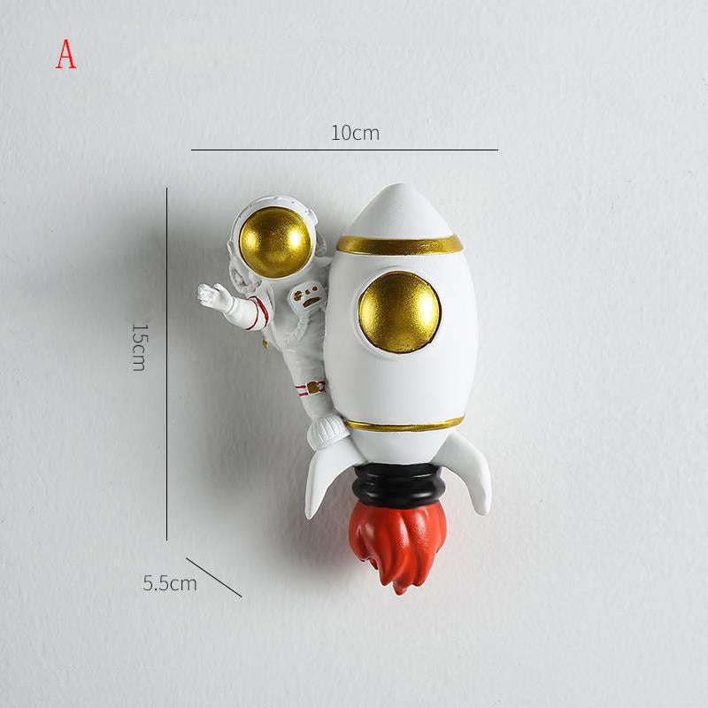 Kids Astronaut Wall Shelf Decor - Space Themed Floating Shelves for Bedroom & Playroom - Perfect for Organizing Toys, Books & Displaying Collectibles