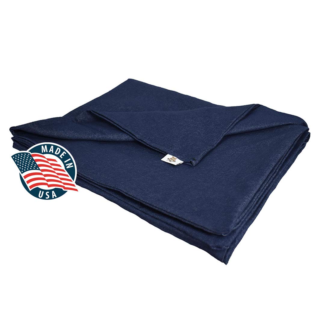 Extra Large 22lb Weighted Blanket for Adults - Made in USA - Medium Pressure Denim (80'' x 58'') - Anxiety Relief & Deep Sleep - Perfect for Stress Relief, Insomnia, and Relaxation at Home