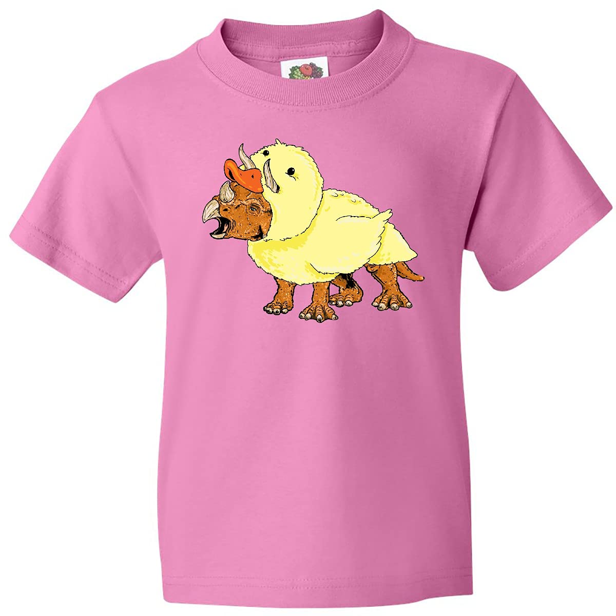 Inktastic Easter Duck Triceratops Youth T-Shirt - Cute Dinosaur Graphic Tee for Kids - Perfect for Easter Celebrations, Birthday Parties & Casual Wear