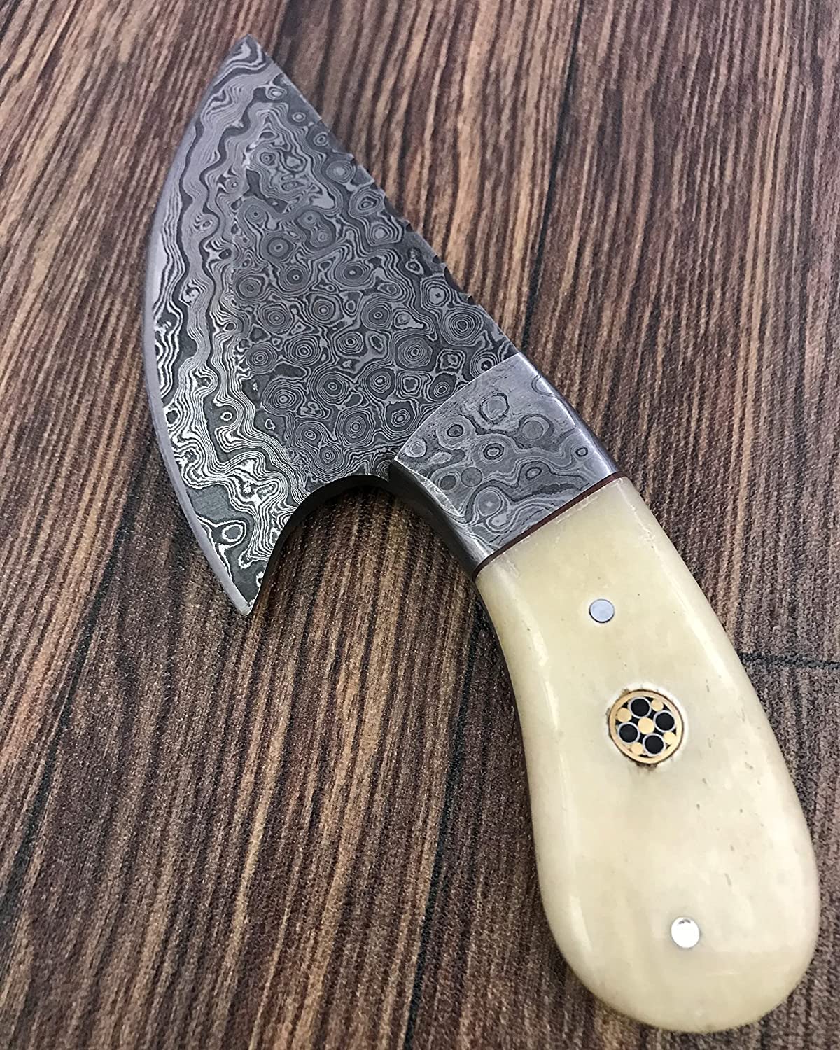 5-Piece Damascus Steel Full Tang Knife Blanks - Hand Forged Blades for Knife Making - Perfect for DIY, Bushcraft, and Survival Knives