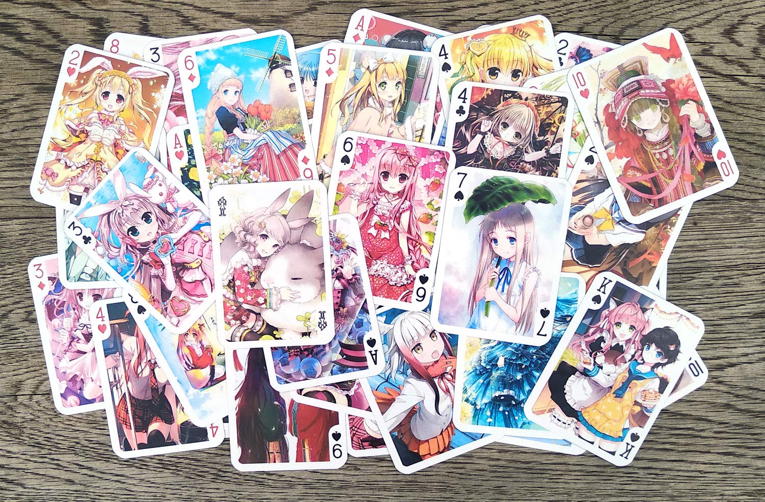 Kawaii Anime Playing Cards - 54 Unique Cute Japanese Manga Design Poker Deck for Girls | Perfect for Game Nights, Collectors & Anime Fans