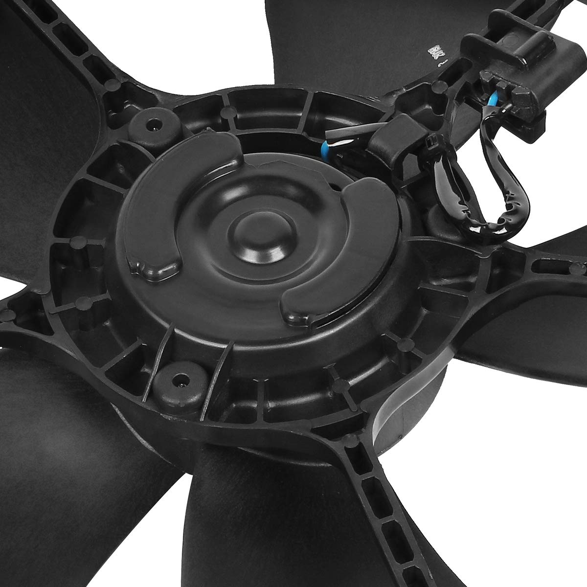 DNA MOTORING OEM-RF-0168 Black Radiator Cooling Fan Assembly - Direct Replacement for 06-11 Chevy HHR 2.2L 2.4L - Improved Cooling Efficiency - Perfect for Engine Overheating Prevention & Summer Driving