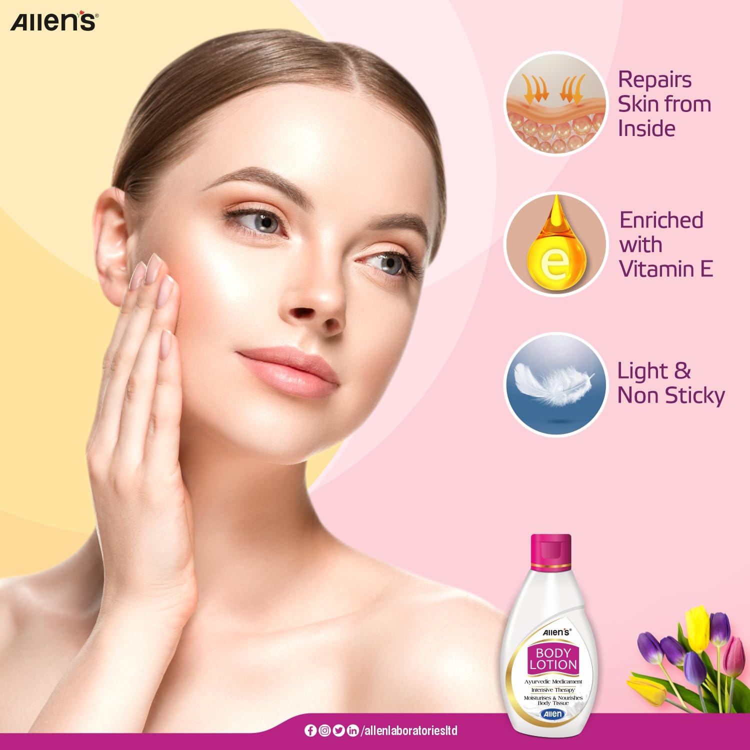 Organic Ayurvedic Body Lotion (100ml X 4 Pack) - Deep Moisturizing & Nourishing for Dry Skin - Perfect for Daily Hydration & Winter Skin Care
