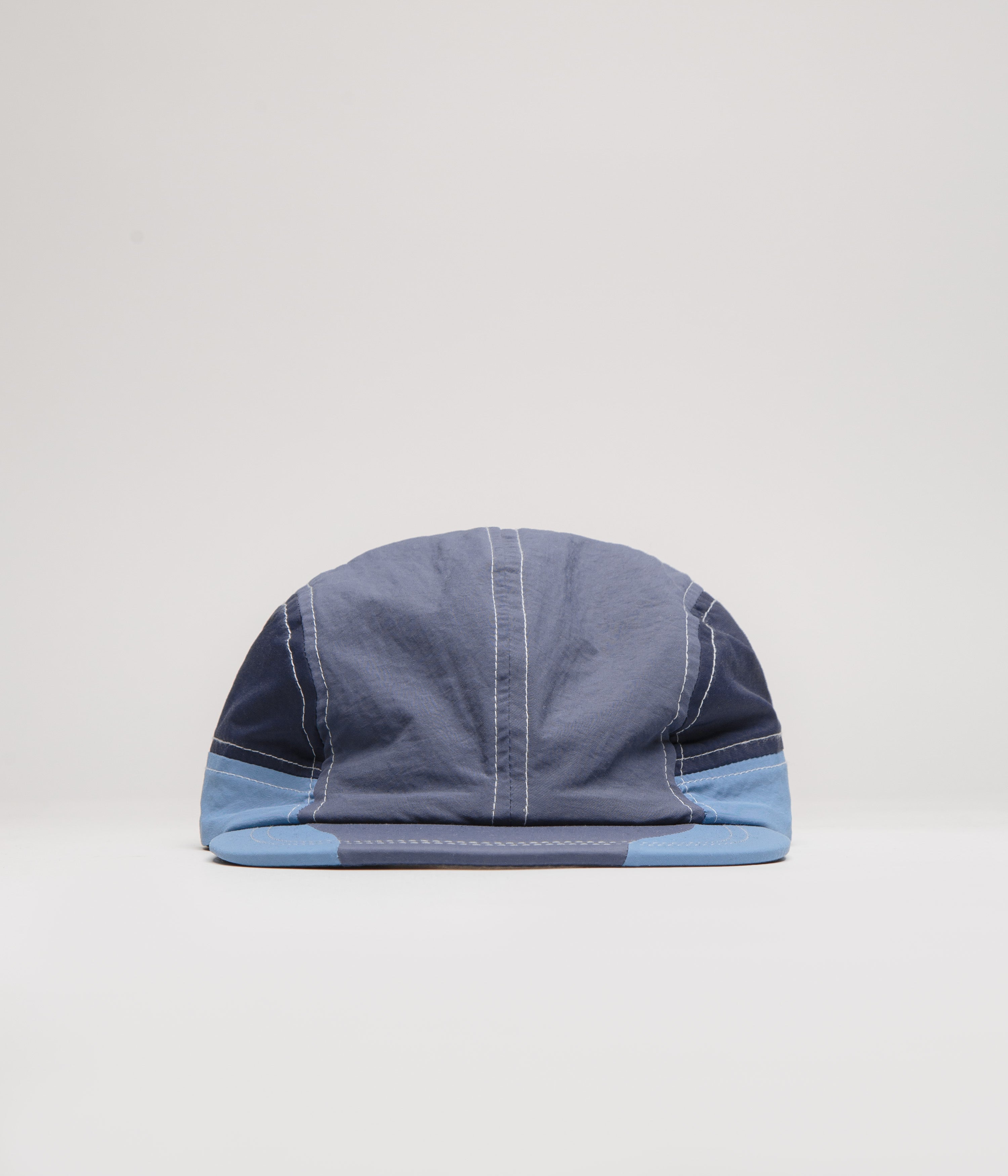 Butter Goods Stream 4 Panel Snapback Cap - Navy Blue & Ice Colorway - Perfect for Streetwear, Skateboarding & Casual Outfits