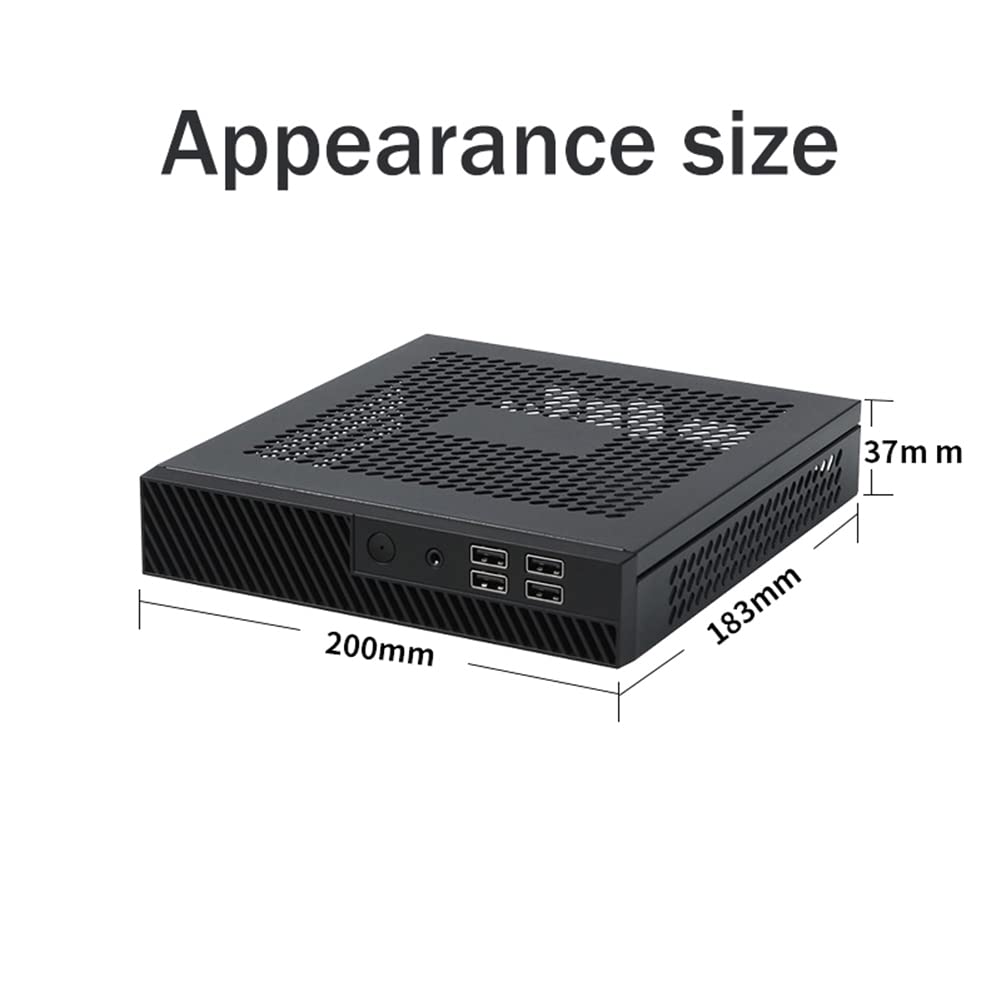 Rheross DX01 Mini ITX Slim Desktop Computer Case - Ultra Thin Half-Height Chassis for Compact PC Builds | Perfect for Home Office, HTPC & Space-Saving Workstations