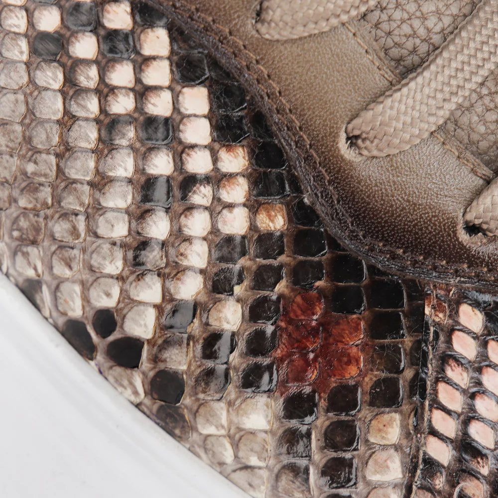 Women's Cuadra Beige Python Sneakers - Fashionable & Comfortable Casual Shoes for Walking, Travel & Everyday Wear