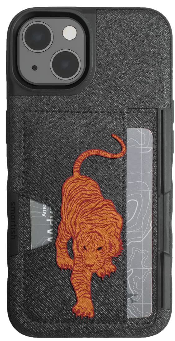 Smartish Year of The Tiger iPhone 13 Wallet Case - Slim Protective Kickstand Credit Card Holder for iPhone 13 - Perfect for Travel, Work & Everyday Use