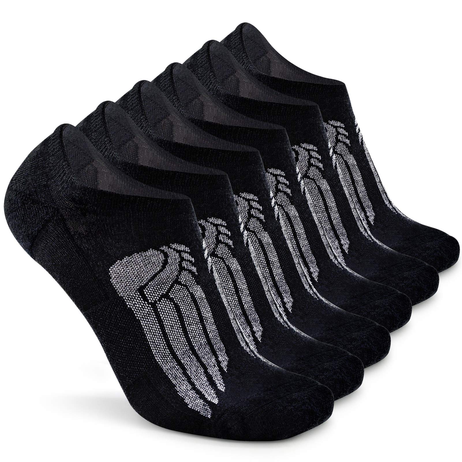 Breathable No-Show Merino Wool Running Socks for Men & Women - Low Cut Athletic Socks with Anti-Slip Grip for Gym, Hiking & Daily Wear | Soft Thin Sport Socks for Workouts & Active Lifestyle