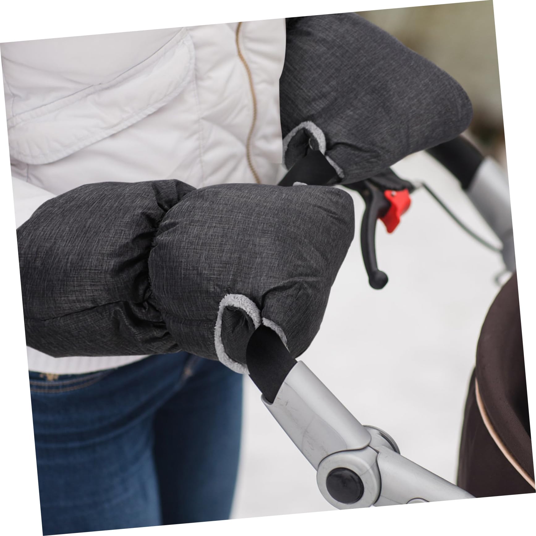 VICASKY 4 Pairs Winter Gloves for Stroller, Shopping Cart & Pram - Warm Hand Muffs for Baby Carriage Accessories - Perfect for Cold Weather, Outdoor Walks & Grocery Shopping