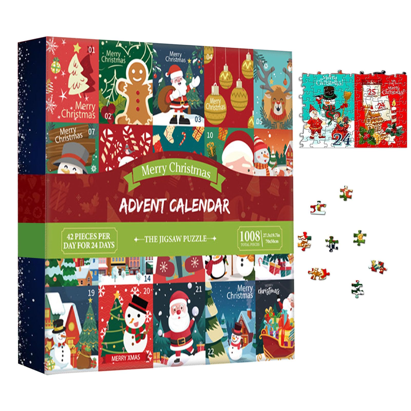 2023 Christmas Advent Calendar Puzzle - 24 Days Holiday Countdown with Fun Puzzles for Adults & Kids | Perfect Christmas Gift & Family Activity for Holiday Season