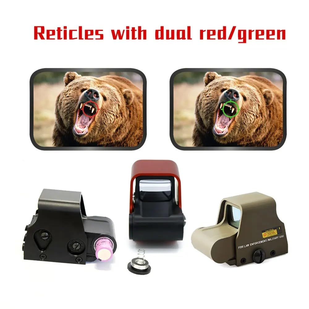 553 Holographic Sight with Red & Green Dot - Tactical Scope for 20mm Rail Mount | Perfect for Hunting, Airsoft & Outdoor Shooting Accessories