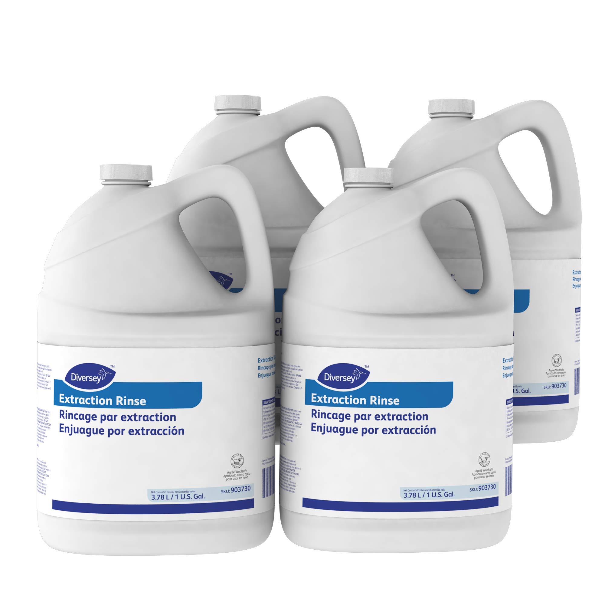 Diversey 903730 Extraction Rinse - 4 Pack (1 Gallon/3.78L Each) | Commercial Floor Cleaning Solution for Hard Surfaces & Carpets