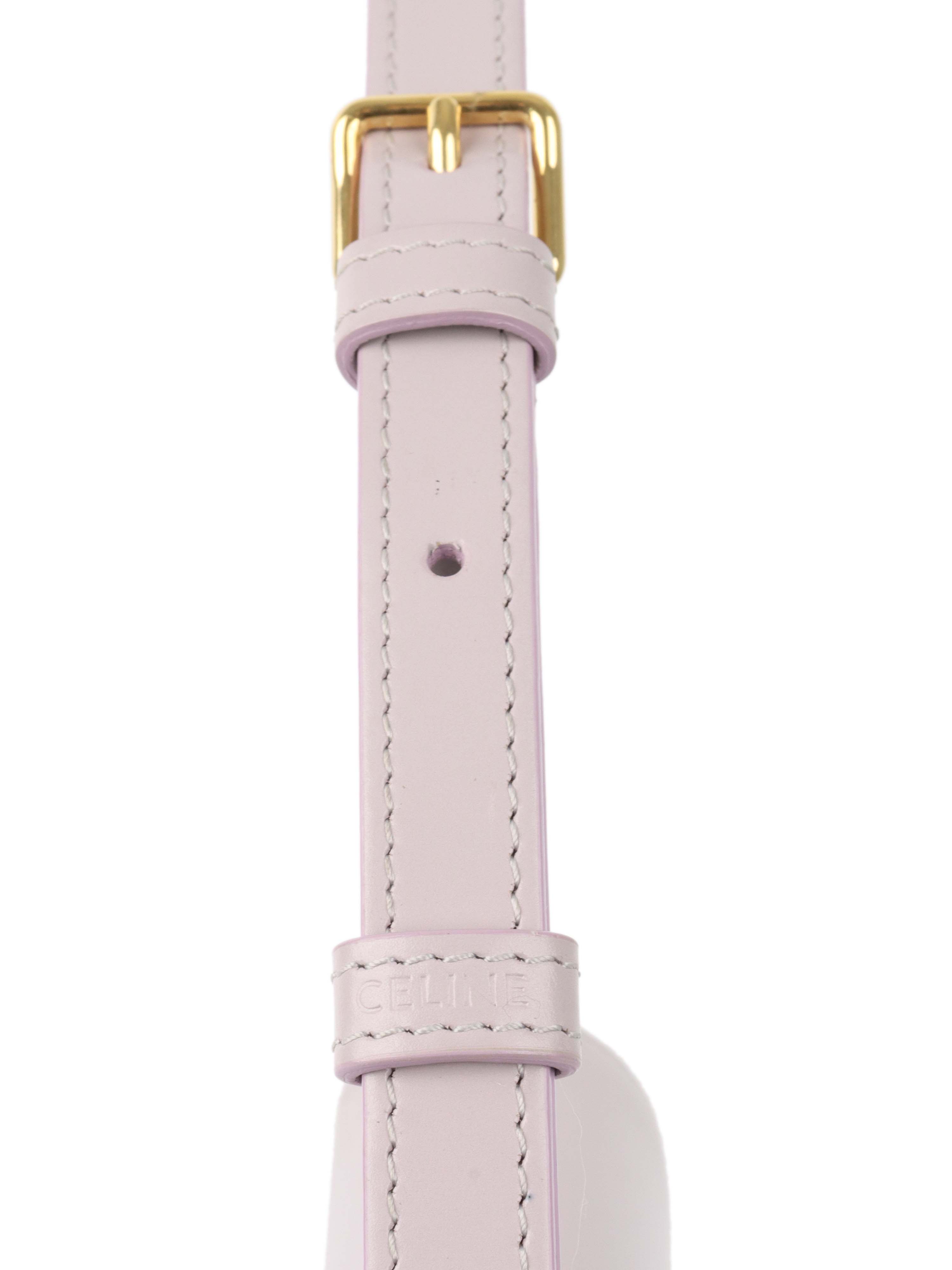 Celine Claude Shoulder Bag in Light Lavender - Women's Luxury Leather Crossbody Purse for Work, Travel & Evening Out