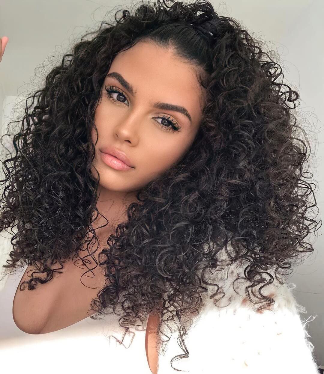 5x5 PU Silk Scalp Brazilian Virgin Human Hair Wigs - Natural Color Long Kinky Curly Lace Closure Wigs for Black Women (24 Inch, 150% Density, Pre-Plucked with Baby Hair) | Perfect for Daily Wear, Parties & Special Occasions