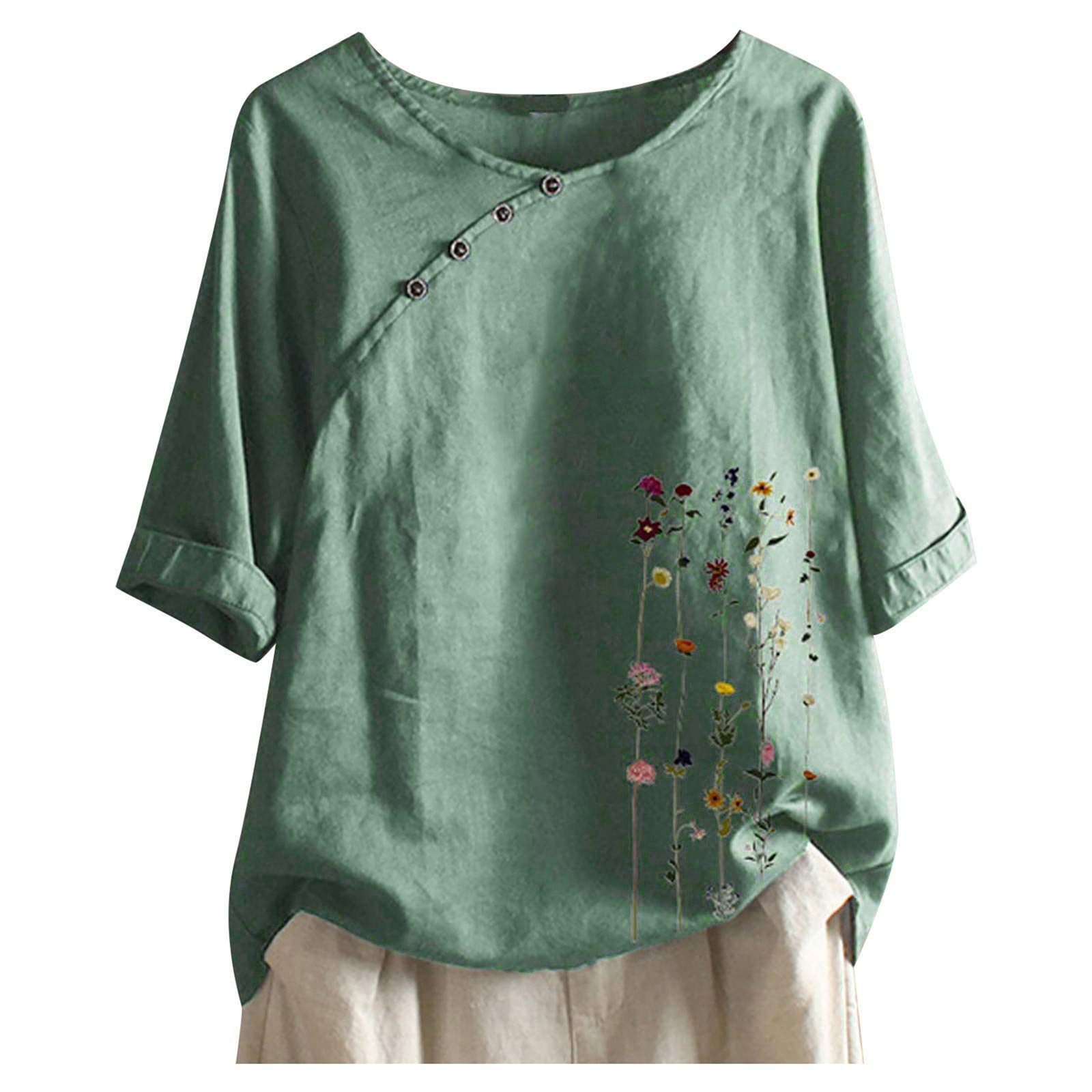 Plus Size Women's Work Tops & Casual Blouses - Stylish Short Sleeve Loose Fit Shirts for Office & Everyday Wear | Comfortable Business Casual Attire for Curvy Women