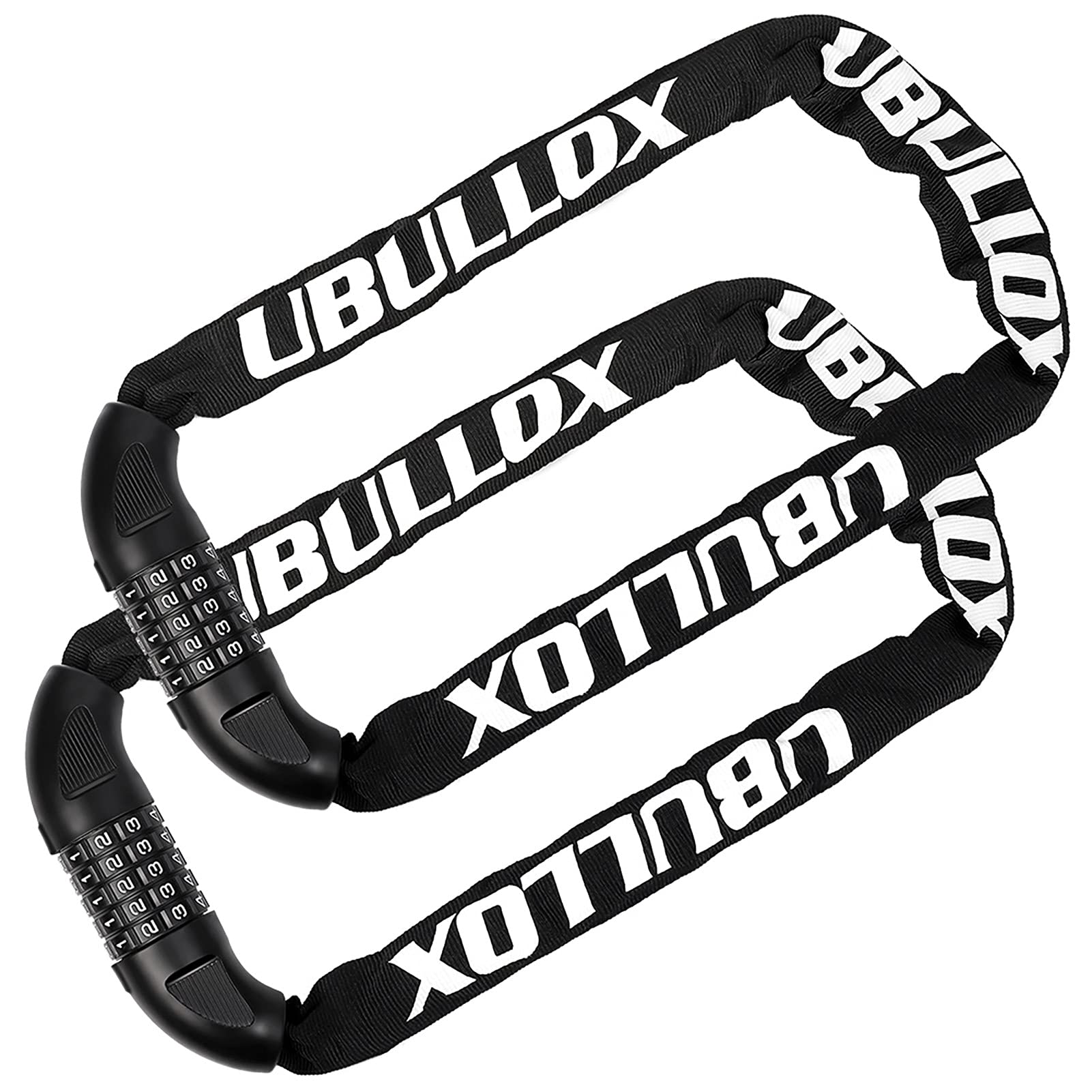 UBULLOX 3FT/4FT 5-Digit Combination Bike Chain Lock - Anti-Theft Resettable Bicycle Lock for Bikes, Motorcycles, Scooters & More - Perfect for Urban Commuting, Campus Security & Outdoor Cycling