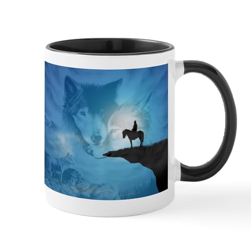 White/Black Inside - Spirit Of The Wolf Mugs