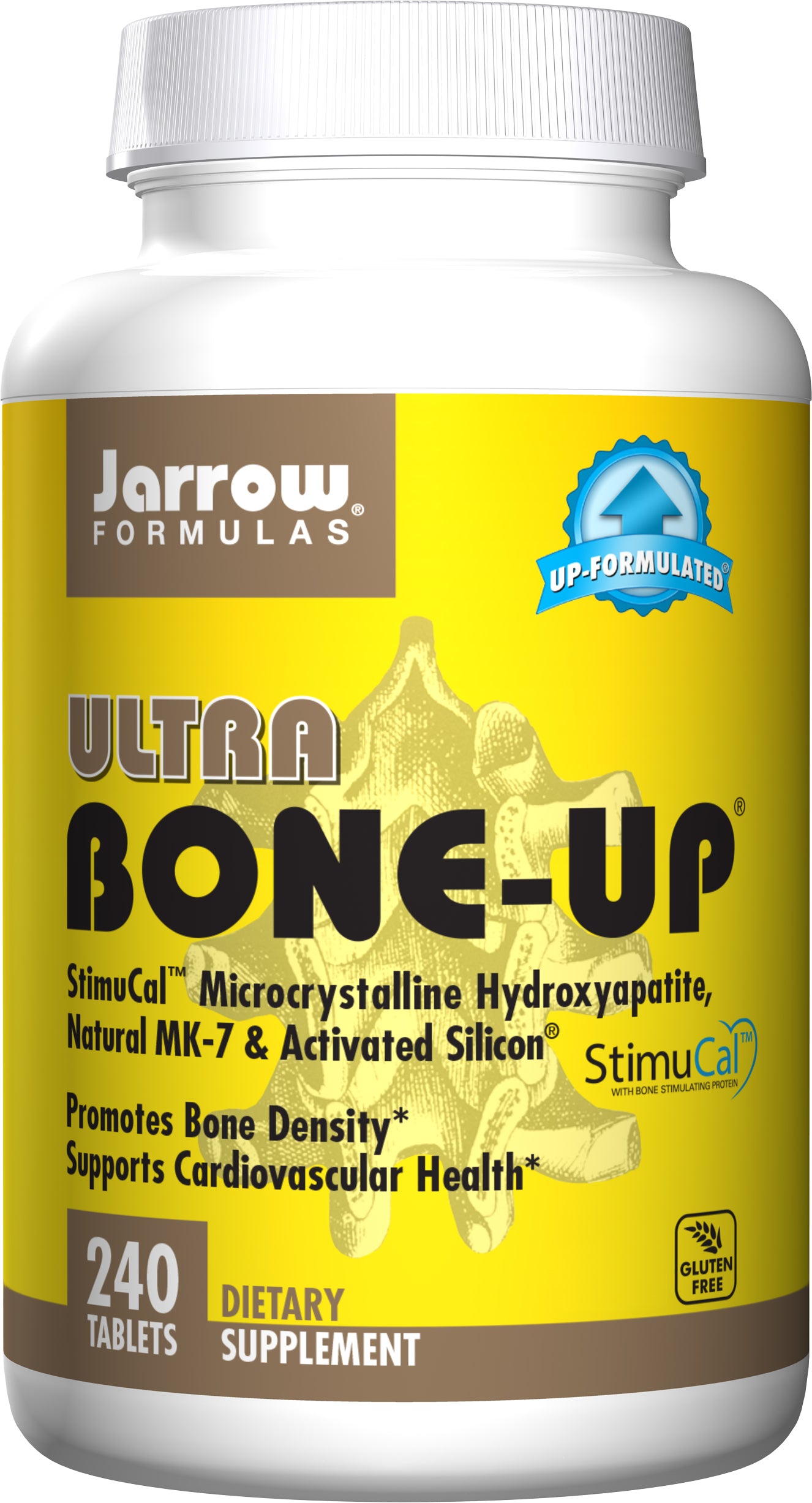 Ultra Bone Up 240 Tablets - Premium Calcium & Vitamin D Supplement for Strong Bones & Joint Support - Ideal for Adults & Seniors for Bone Health & Osteoporosis Prevention