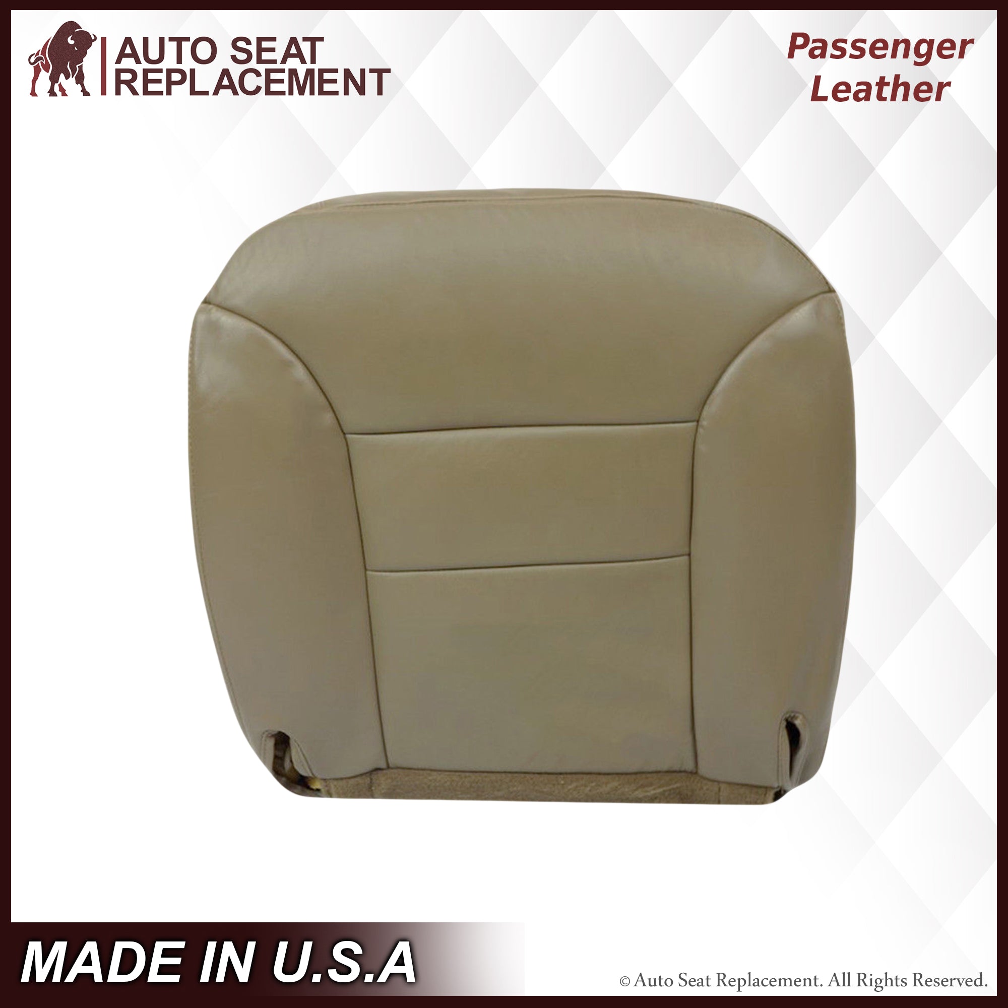 1995-1999 GMC Sierra SLT SLE Tan Leather Seat Covers - Custom Fit Truck Seat Protectors for Comfort & Style - Perfect for Road Trips & Off-Road Adventures