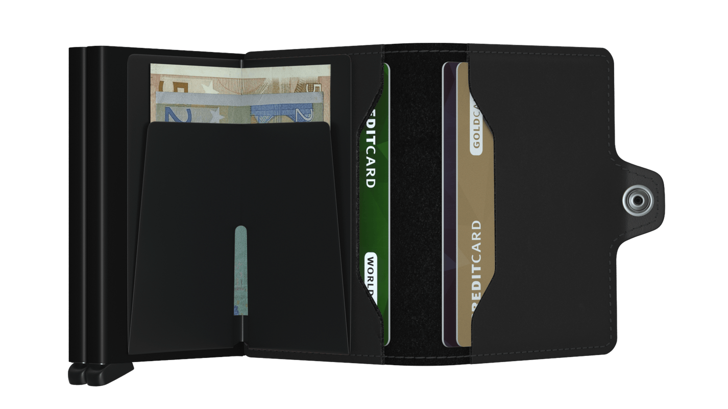 SECRID Twinwallet RFID Blocking Wallet - Matte Black Slim Minimalist Bifold for Men & Women | Travel, Business & Everyday Use