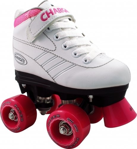 Pacer Charger Kids' Roller Skates - Adjustable Quad Roller Skates for Boys & Girls Ages 5-12, Indoor & Outdoor Use for Playground, Park, and Rink Skating