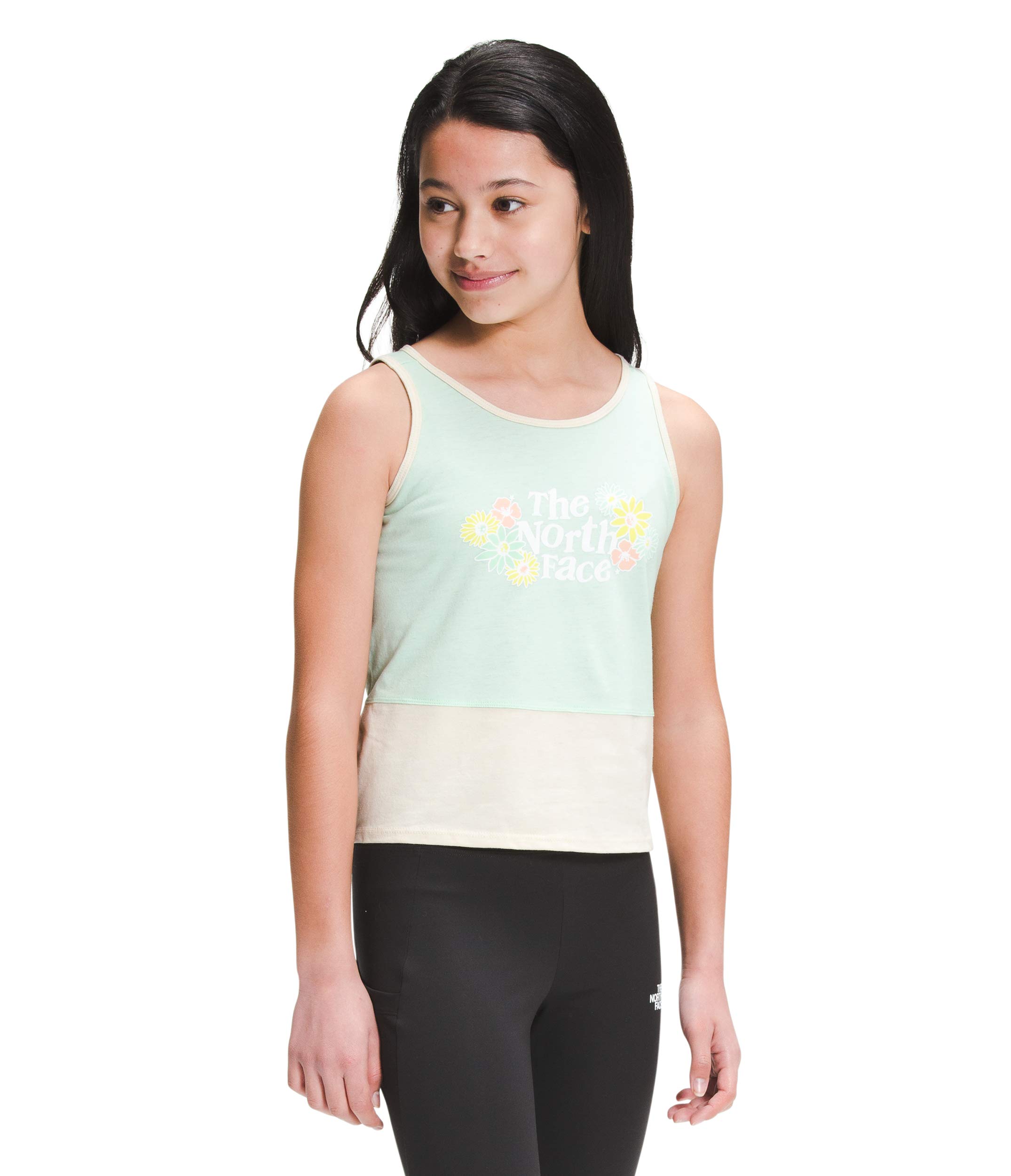 The North Face Girls' Tri-Blend Tank Top for Kids - Breathable & Comfortable Athletic Wear - Perfect for Summer Sports, Outdoor Activities & Casual Play