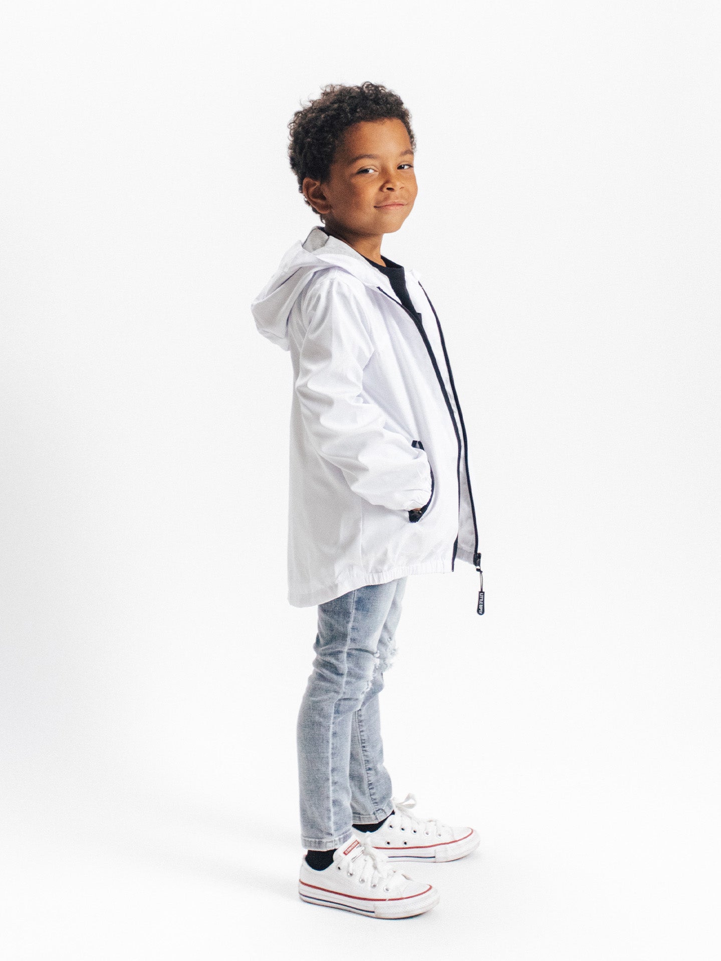 Men's Lightweight Windbreaker Jacket - White | Water-Resistant & Breathable Outdoor Shell for Running, Hiking & Travel