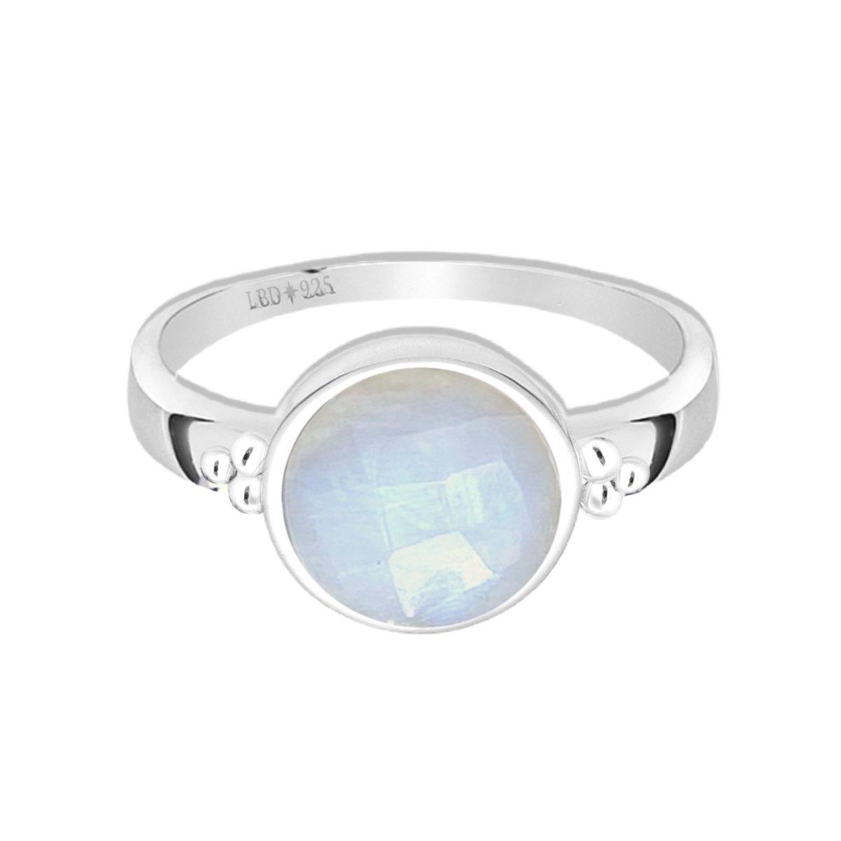 Laihas Posh Little Gypsy Moonstone Ring - Elegant Sterling Silver Bohemian Jewelry for Women | Perfect for Festivals, Weddings & Everyday Wear