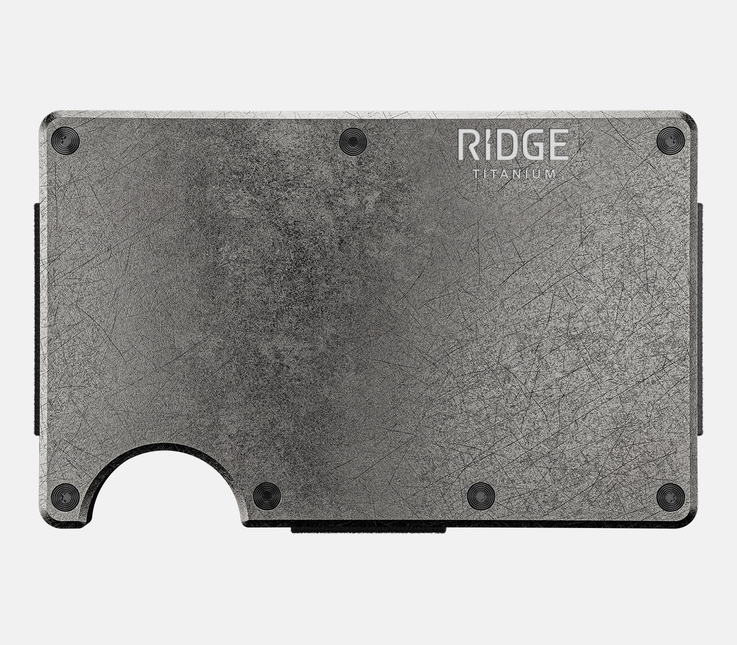 Ridge Wallet - Stonewashed Titanium Slim Minimalist RFID Blocking Front Pocket Wallet for Men | Perfect for Everyday Carry, Travel & Gifts