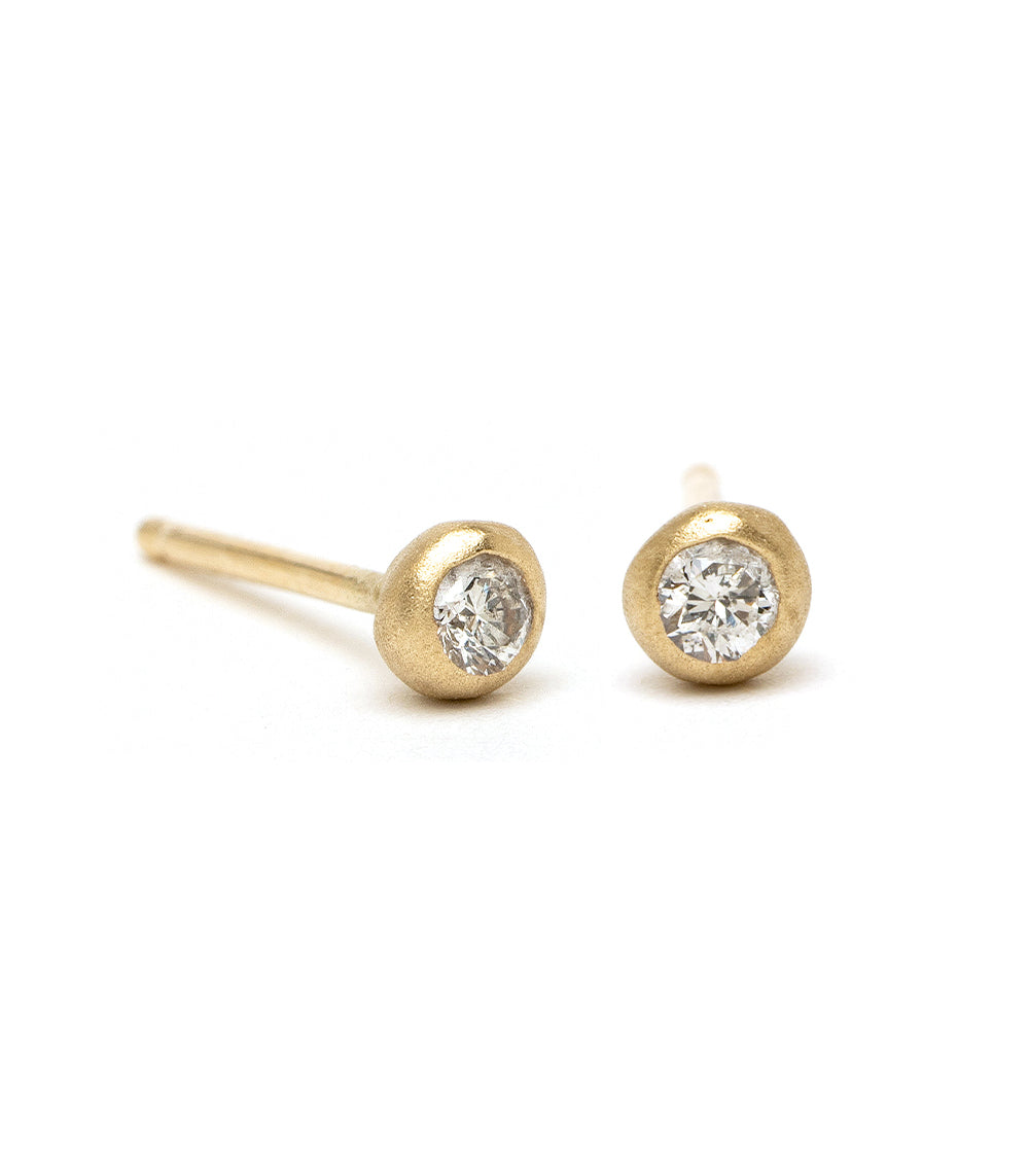 Tiniest Pod and Diamond Stud Earrings - Elegant & Dainty Jewelry for Women, Perfect for Everyday Wear, Parties & Special Occasions