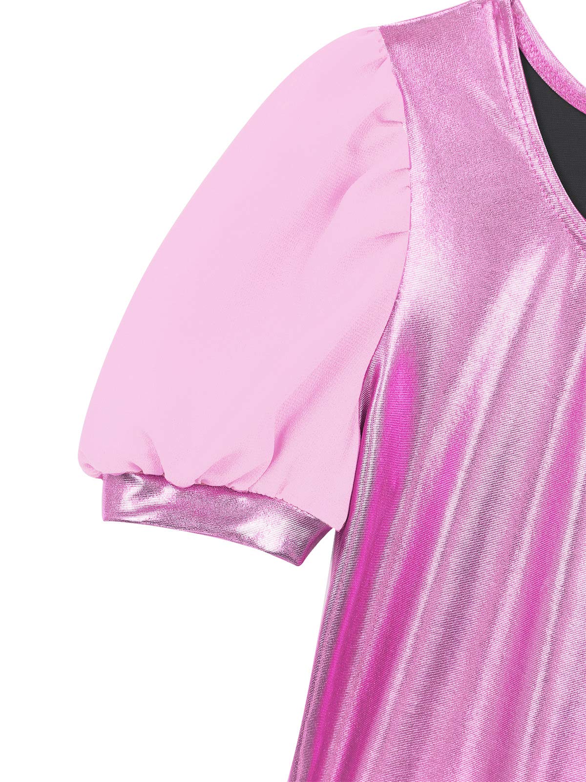iEFiEL Girls Ballet Leotard - Metallic Chiffon Gymnastics Dancewear for Kids, Fairy Princess Costume Jumpsuit | Perfect for Ballet Recitals, Dance Competitions & Gymnastics Performances